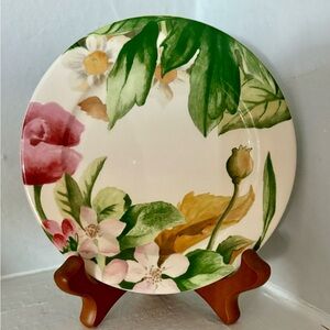 Collectible Wine bottle coaster by Gien,France,circa 2001. Bonus w/purchase